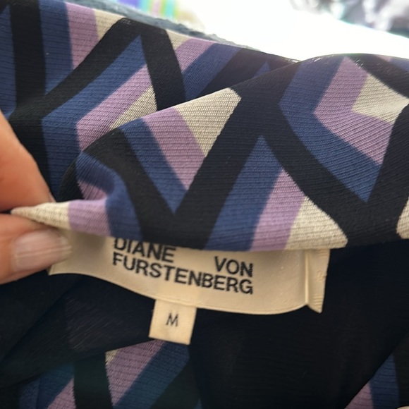 Diane Von FURSTENBERG Rilynn Mesh faux-wrap midaxi dress M - Picture 8 of 12